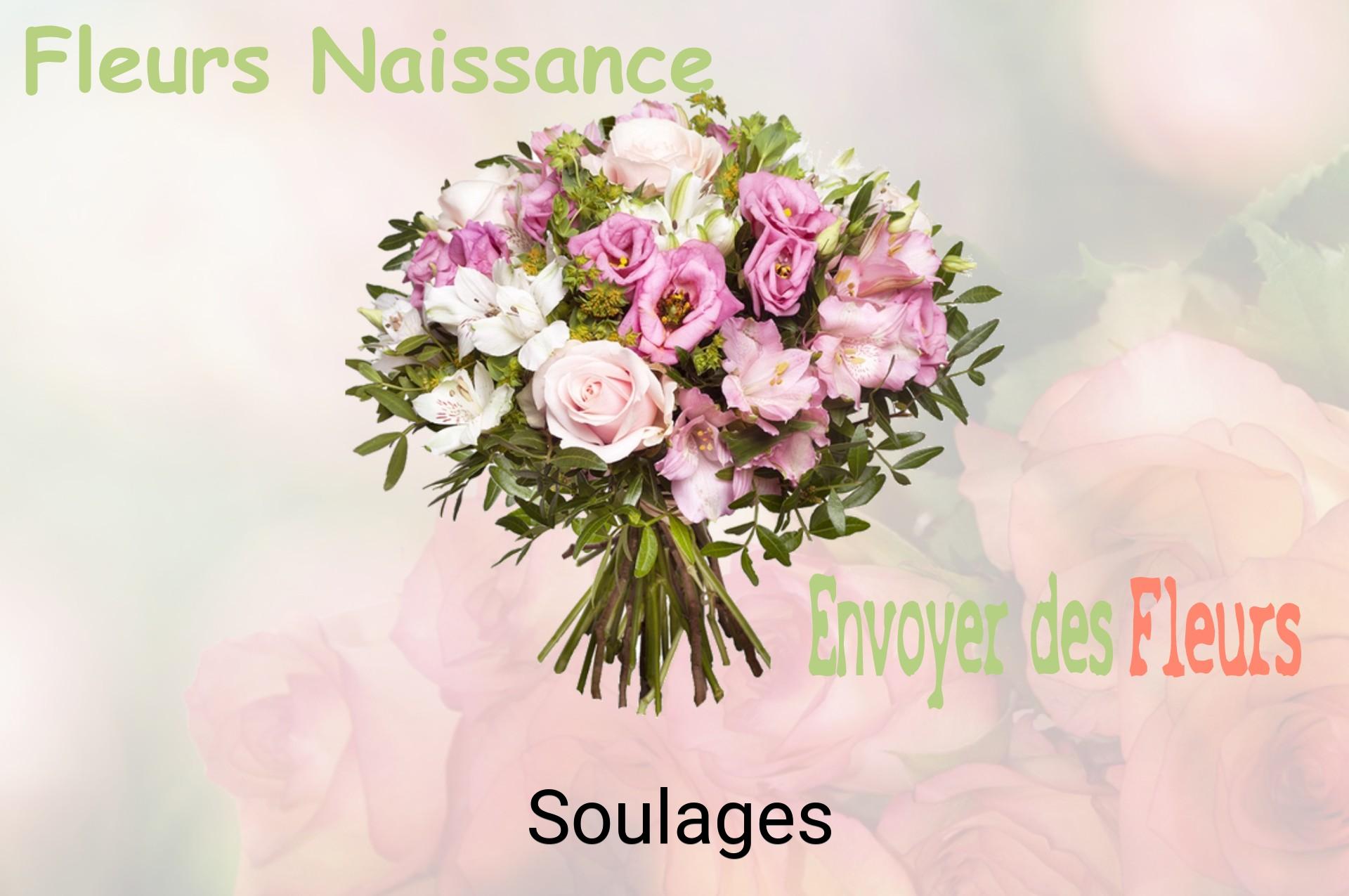 Bouquet de fleurs de naissance livré à Soulages