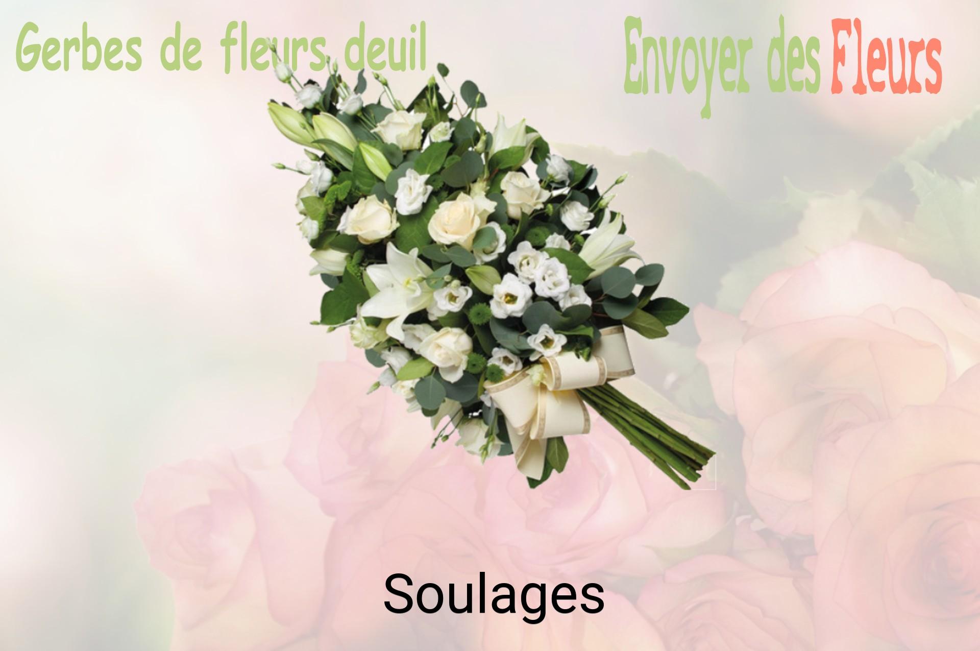 Gerbe de fleurs de deuil livrée à Soulages